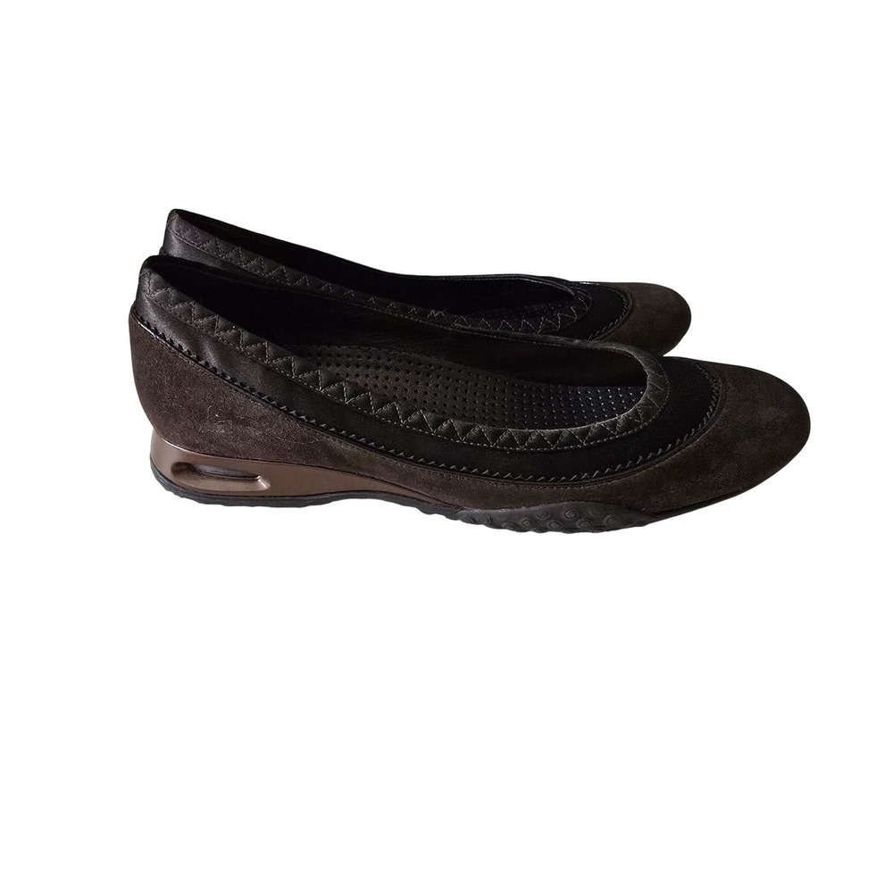 Cole Haan Air Bria Dark Brown Suede Nike Air Ballet Flats Round Toe Shoes Sz 7B - Picture 9 of 14